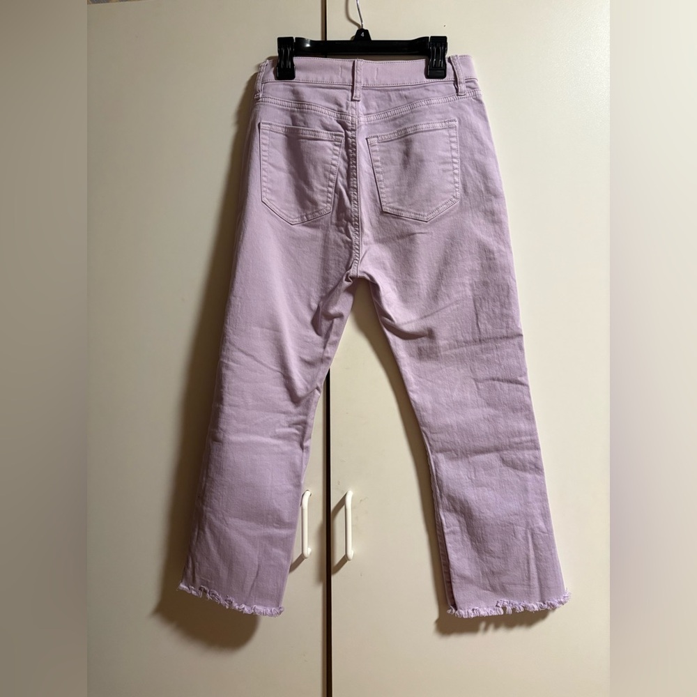 LOFT Lilac Cropped Jeans with Frayed Hem size 26/2 - Picture 6 of 8